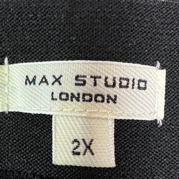Max Studio London black and white pull-on pants. Size 2X - Picture 3 of 6